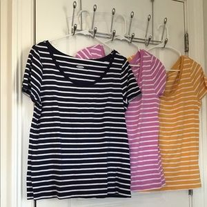 Set of 3 Short-sleeved scoop-necked t-shirts
